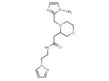 2-{4-[(1-methyl-1H-imidazol-2-yl)methyl]-3-morpholinyl}-N-[2-(1H-pyrazol-1-yl)ethyl]acetamide