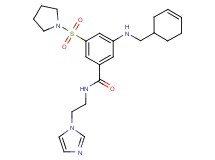3-[(3-cyclohexen-1-ylmethyl)amino]-N-[2-(1H-imidazol-1-yl)ethyl]-5-(1-pyrrolidinylsulfonyl)benzamide