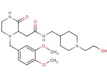 2-[1-(3,4-dimethoxybenzyl)-3-oxo-2-piperazinyl]-N-{[1-(2-hydroxyethyl)-4-piperidinyl]methyl}acetamide