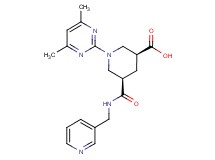 (3S*,5R*)-1-(4,6-dimethyl-2-pyrimidinyl)-5-{[(3-pyridinylmethyl)amino]carbonyl}-3-piperidinecarboxylic acid