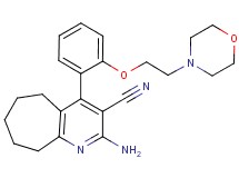 2-amino-4-[2-(2-morpholin-4-ylethoxy)phenyl]-6,7,8,9-tetrahydro-5H-cyclohepta[b]pyridine-3-carbonitrile