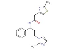 N-[3-(2-methyl-1H-imidazol-1-yl)-1-phenylpropyl]-2-(2-methyl-1,3-thiazol-4-yl)acetamide