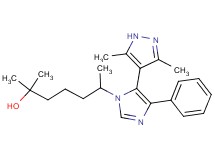 6-[5-(3,5-dimethyl-1H-pyrazol-4-yl)-4-phenyl-1H-imidazol-1-yl]-2-methylheptan-2-ol