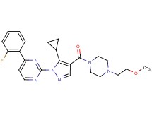 2-(5-cyclopropyl-4-{[4-(2-methoxyethyl)-1-piperazinyl]carbonyl}-1H-pyrazol-1-yl)-4-(2-fluorophenyl)pyrimidine