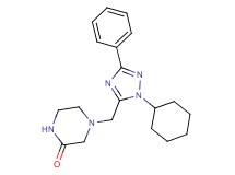 4-[(1-cyclohexyl-3-phenyl-1H-1,2,4-triazol-5-yl)methyl]piperazin-2-one