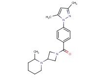 1-{1-[4-(3,5-dimethyl-1H-pyrazol-1-yl)benzoyl]-3-azetidinyl}-2-methylpiperidine