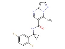 N-[1-(2,5-difluorophenyl)cyclopropyl]-7-methylpyrazolo[1,5-a]pyrimidine-6-carboxamide