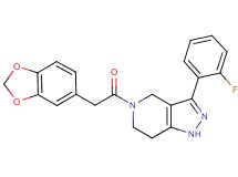 5-(1,3-benzodioxol-5-ylacetyl)-3-(2-fluorophenyl)-4,5,6,7-tetrahydro-1H-pyrazolo[4,3-c]pyridine
