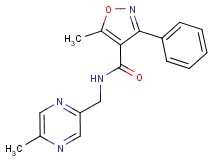 5-methyl-N-[(5-methylpyrazin-2-yl)methyl]-3-phenylisoxazole-4-carboxamide