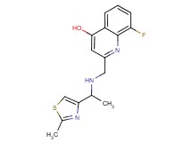 8-fluoro-2-({[1-(2-methyl-1,3-thiazol-4-yl)ethyl]amino}methyl)quinolin-4-ol