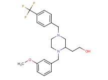 2-{1-(3-methoxybenzyl)-4-[4-(trifluoromethyl)benzyl]-2-piperazinyl}ethanol