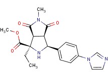 methyl (1R*,3S*,3aR*,6aS*)-1-ethyl-3-[4-(1H-imidazol-1-yl)phenyl]-5-methyl-4,6-dioxooctahydropyrrolo[3,4-c]pyrrole-1-carboxylate