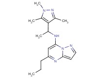 5-propyl-N-[1-(1,3,5-trimethyl-1H-pyrazol-4-yl)ethyl]pyrazolo[1,5-a]pyrimidin-7-amine