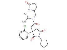 2-[3-(2-chlorophenyl)-1-cyclopentyl-2,5-dioxo-3-pyrrolidinyl]-N-isopropyl-N-[(5-oxo-2-pyrrolidinyl)methyl]acetamide