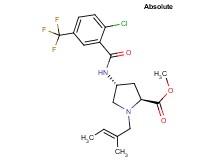 methyl (4R)-4-{[2-chloro-5-(trifluoromethyl)benzoyl]amino}-1-[(2E)-2-methyl-2-buten-1-yl]-L-prolinate