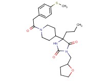 5-(1-{[4-(methylthio)phenyl]acetyl}-4-piperidinyl)-5-propyl-3-(tetrahydro-2-furanylmethyl)-2,4-imidazolidinedione