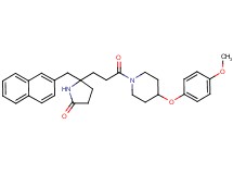5-{3-[4-(4-methoxyphenoxy)-1-piperidinyl]-3-oxopropyl}-5-(2-naphthylmethyl)-2-pyrrolidinone