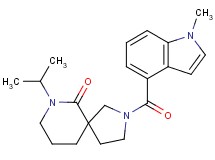 7-isopropyl-2-[(1-methyl-1H-indol-4-yl)carbonyl]-2,7-diazaspiro[4.5]decan-6-one