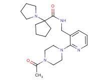 N-{[2-(4-acetyl-1-piperazinyl)-3-pyridinyl]methyl}-1-(1-pyrrolidinyl)cyclopentanecarboxamide