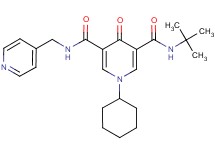 N-(tert-butyl)-1-cyclohexyl-4-oxo-N'-(4-pyridinylmethyl)-1,4-dihydro-3,5-pyridinedicarboxamide