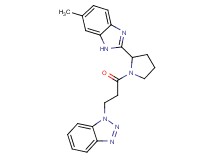 1-{3-[2-(6-methyl-1H-benzimidazol-2-yl)-1-pyrrolidinyl]-3-oxopropyl}-1H-1,2,3-benzotriazole