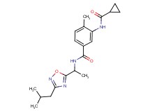 3-[(cyclopropylcarbonyl)amino]-N-[1-(3-isobutyl-1,2,4-oxadiazol-5-yl)ethyl]-4-methylbenzamide