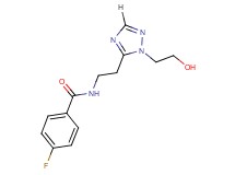 4-fluoro-N-{2-[1-(2-hydroxyethyl)-1H-1,2,4-triazol-5-yl]ethyl}benzamide