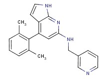 4-(2,6-dimethylphenyl)-N-(pyridin-3-ylmethyl)-1H-pyrrolo[2,3-b]pyridin-6-amine