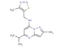5-isopropyl-2-methyl-N-[(4-methyl-1,2,3-thiadiazol-5-yl)methyl]pyrazolo[1,5-a]pyrimidin-7-amine