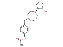 N-[4-({4-[(3S*,4R*)-4-hydroxytetrahydrofuran-3-yl]-1,4-diazepan-1-yl}methyl)phenyl]acetamide