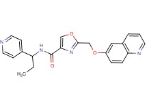 N-[1-(4-pyridinyl)propyl]-2-[(6-quinolinyloxy)methyl]-1,3-oxazole-4-carboxamide