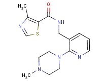 4-methyl-N-{[2-(4-methyl-1-piperazinyl)-3-pyridinyl]methyl}-1,3-thiazole-5-carboxamide