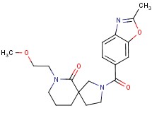 7-(2-methoxyethyl)-2-[(2-methyl-1,3-benzoxazol-6-yl)carbonyl]-2,7-diazaspiro[4.5]decan-6-one