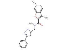 N,3,6-trimethyl-N-[(3-phenyl-1H-pyrazol-5-yl)methyl]-1-benzofuran-2-carboxamide