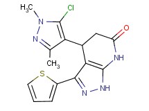 4-(5-chloro-1,3-dimethyl-1H-pyrazol-4-yl)-3-(2-thienyl)-1,4,5,7-tetrahydro-6H-pyrazolo[3,4-b]pyridin-6-one