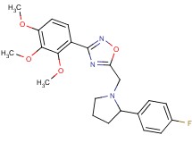 5-{[2-(4-fluorophenyl)-1-pyrrolidinyl]methyl}-3-(2,3,4-trimethoxyphenyl)-1,2,4-oxadiazole