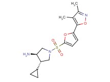 (3R*,4S*)-4-cyclopropyl-1-{[5-(3,4-dimethylisoxazol-5-yl)-2-furyl]sulfonyl}pyrrolidin-3-amine