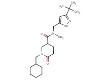 N-[(3-tert-butyl-1H-pyrazol-5-yl)methyl]-1-(cyclohexylmethyl)-N-methyl-6-oxo-3-piperidinecarboxamide