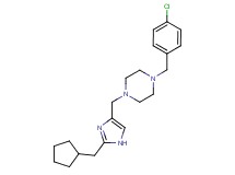 1-(4-chlorobenzyl)-4-{[2-(cyclopentylmethyl)-1H-imidazol-4-yl]methyl}piperazine