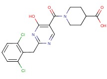 1-{[2-(2,6-dichlorobenzyl)-4-hydroxypyrimidin-5-yl]carbonyl}piperidine-4-carboxylic acid