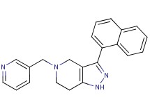 3-(1-naphthyl)-5-(3-pyridinylmethyl)-4,5,6,7-tetrahydro-1H-pyrazolo[4,3-c]pyridine