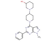 1'-[1-methyl-6-(3-pyridinyl)-1H-pyrazolo[3,4-d]pyrimidin-4-yl]-1,4'-bipiperidin-3-ol