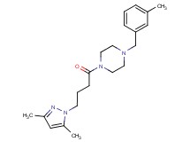 1-[4-(3,5-dimethyl-1H-pyrazol-1-yl)butanoyl]-4-(3-methylbenzyl)piperazine
