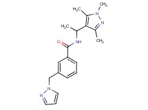 3-(1H-pyrazol-1-ylmethyl)-N-[1-(1,3,5-trimethyl-1H-pyrazol-4-yl)ethyl]benzamide