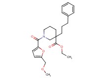 ethyl 1-[5-(methoxymethyl)-2-furoyl]-3-(3-phenylpropyl)-3-piperidinecarboxylate