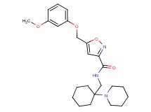 5-[(3-methoxyphenoxy)methyl]-N-{[1-(1-piperidinyl)cyclohexyl]methyl}-3-isoxazolecarboxamide