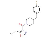 1-[(5-ethyl-1,3-oxazol-4-yl)carbonyl]-4-(4-fluorobenzyl)piperidine