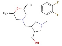 ((3R*,4S*)-1-(2,3-difluorobenzyl)-4-{[(2R*,6S*)-2,6-dimethylmorpholin-4-yl]methyl}pyrrolidin-3-yl)methanol