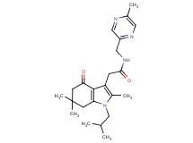 2-(1-isobutyl-2,6,6-trimethyl-4-oxo-4,5,6,7-tetrahydro-1H-indol-3-yl)-N-[(5-methyl-2-pyrazinyl)methyl]acetamide