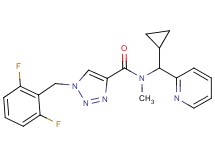 N-[cyclopropyl(2-pyridinyl)methyl]-1-(2,6-difluorobenzyl)-N-methyl-1H-1,2,3-triazole-4-carboxamide